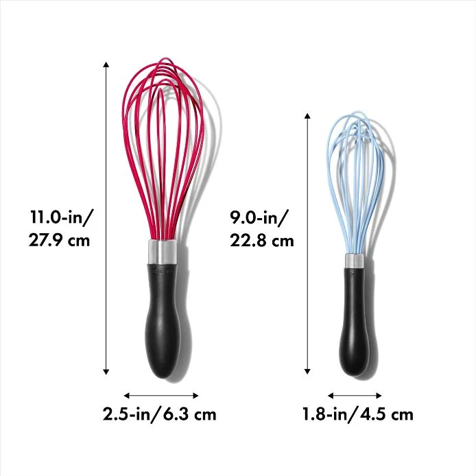 2 Pc Silicone Whisk Set