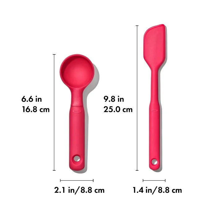 Silicone Cookie Scoop & Small Spatula Set