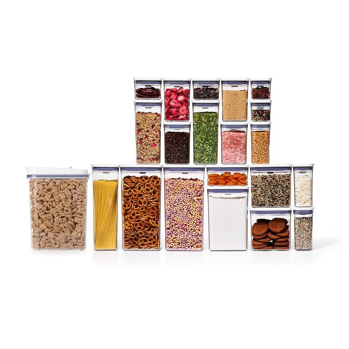 POP Large Cereal Dispenser (45 Qt.) & 20-Piece POP Container Set Bundle