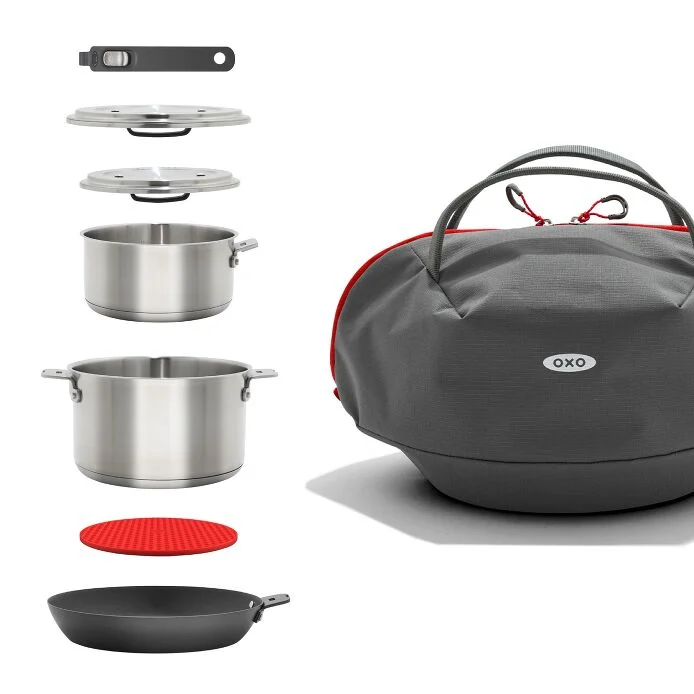 Outdoor Camp Cookware Set with Travel Bag