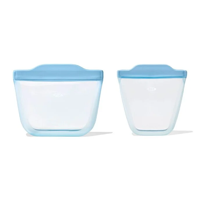 Tot Silicone Reusable Bags – 2 Piece Mixed Snack Set