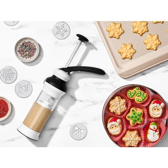 Holiday Cookie Press and Disk Set Bundle