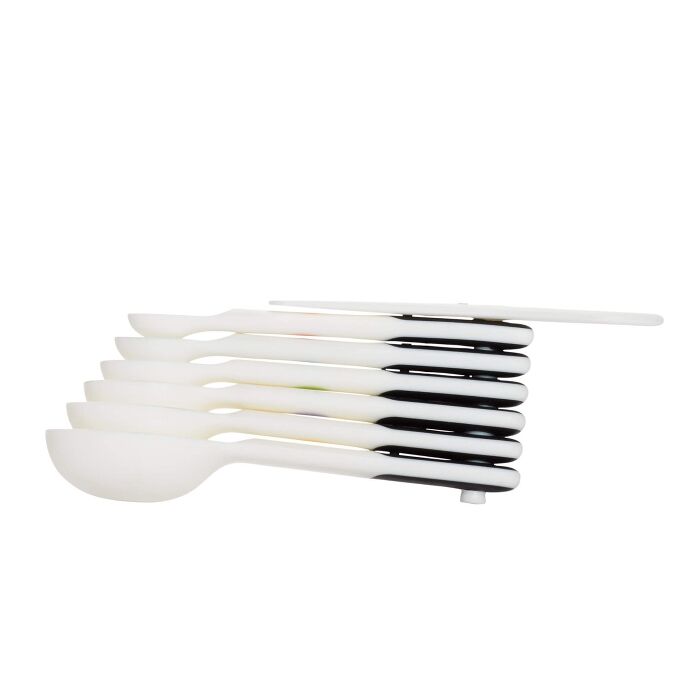 7 Piece Plastic Measuring Spoons - White