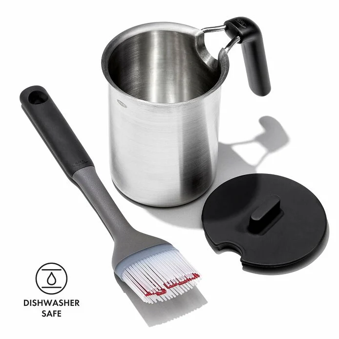 Grilling Basting Pot and Brush Set