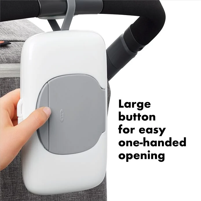 OXO TOT 2-Pack On-the-Go Wipes Dispenser. Gray