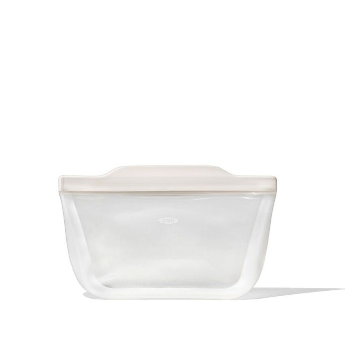 Silicone Reusable Bag - Stand-Up Quart (32 oz) - Oat