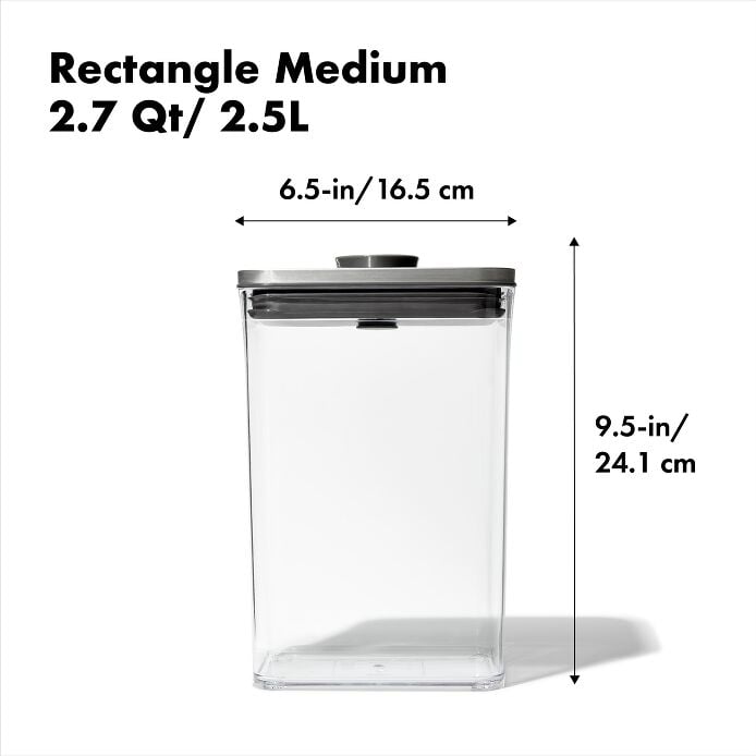 Steel POP Container - Rectangle Medium (2.7 Qt)