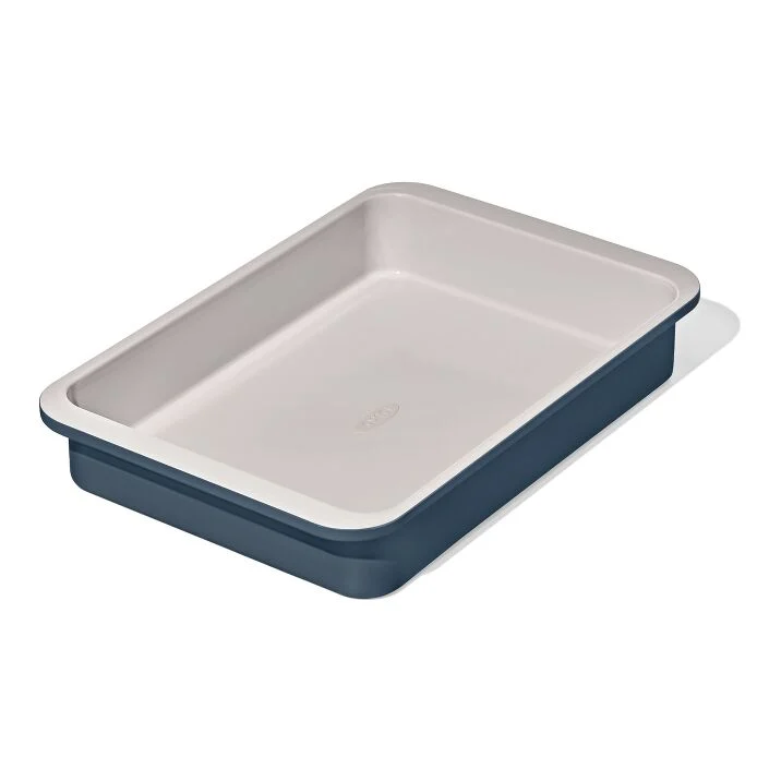 Non-Stick Pro Ceramic Coated Metal Bakeware 9” x 13” Cake Pan – Storm Blue