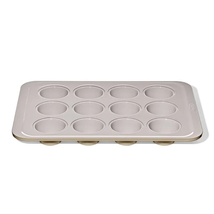 Non-Stick Pro Ceramic Coated Metal Bakeware 12-Cup Muffin Pan - Biscuit
