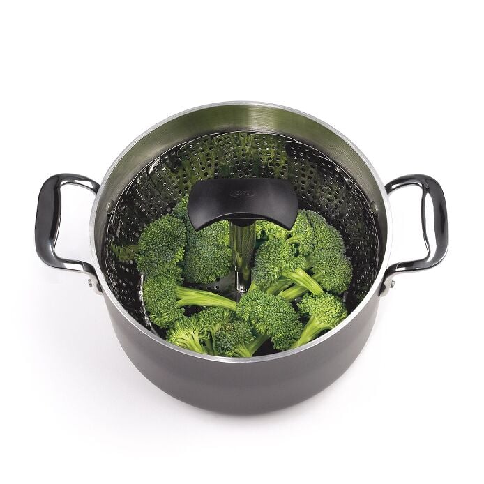 Stainless Steel Steamer with Extendable Handle