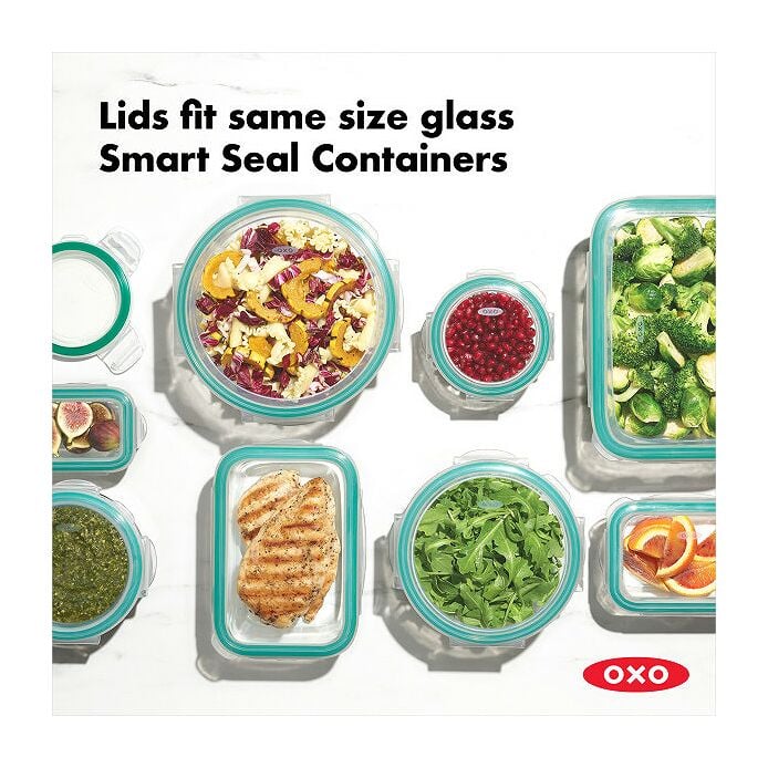 8 Piece SNAP Glass Round Container Set