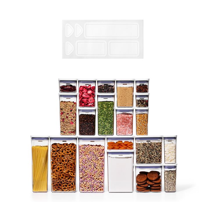 POP Removable Labels & 20-Piece POP Container Set Bundle