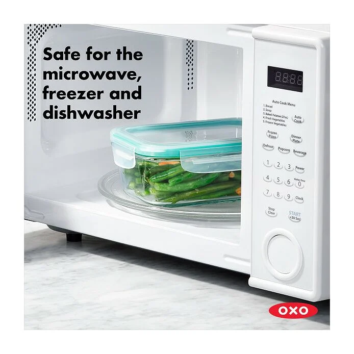 8 Piece SNAP Glass Round Container Set