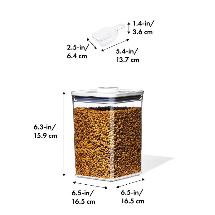 OXO Good Grips Pet POP Container – 44 Qt/4.2 L with Scoop