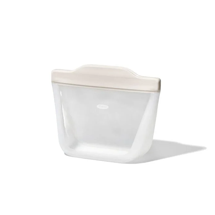 Silicone Reusable Bag - Stand-Up Snack (12 oz) – Oat