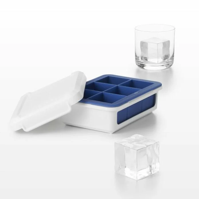 Covered Silicone Ice Cube Tray-Large Cube