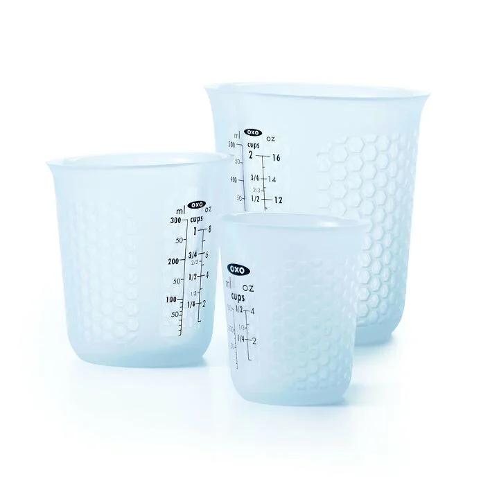 3 Piece Squeeze & Pour Silicone Measuring Cup Set