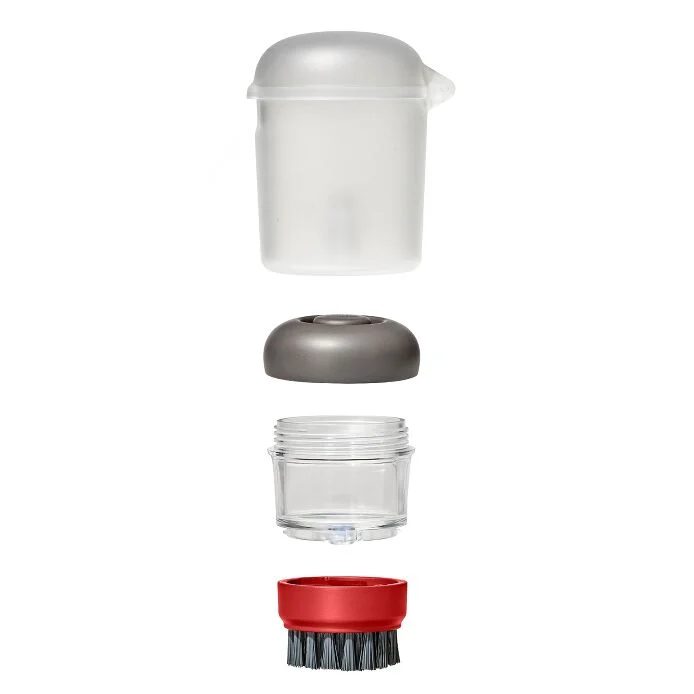 Outdoor Soap Dispensing Dish Brush with Storage Case