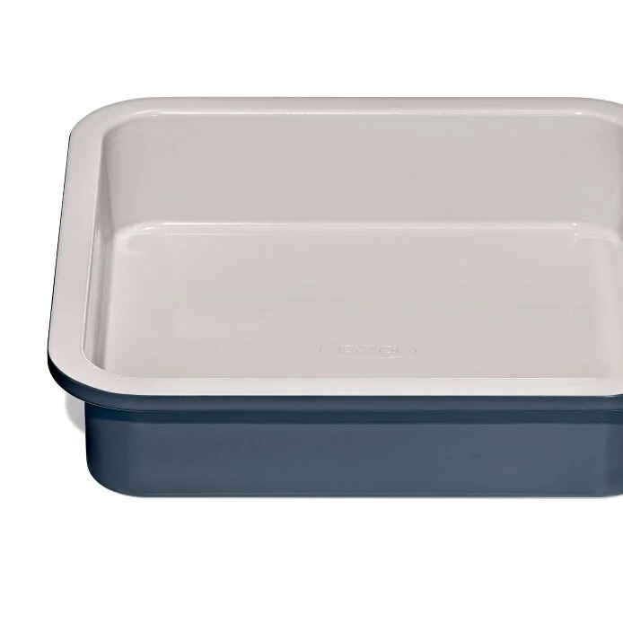 Non-Stick Pro Ceramic Coated Metal Bakeware 9” Square Cake Pan – Storm Blue