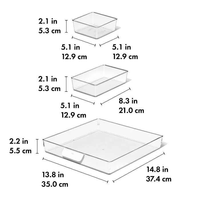 OXO Good Grips Adjustable Refrigerator Storage Bin