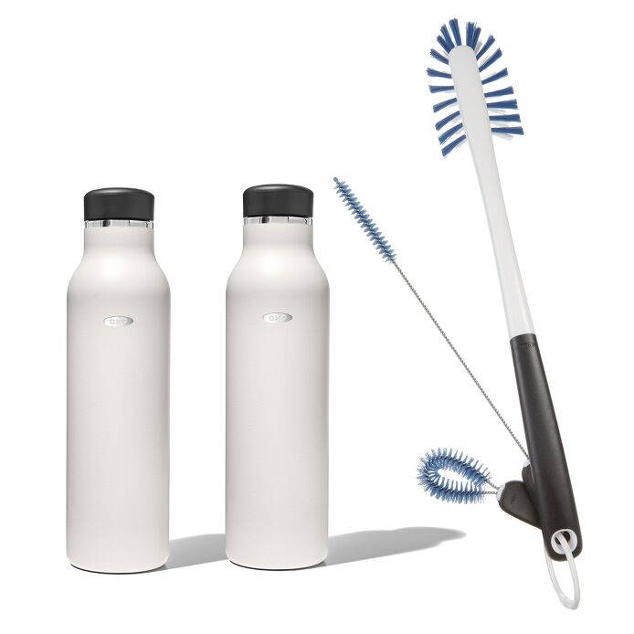 2-Pack Strive 20 oz. Insulated Water Bottle with Bottle Brush Bundle
