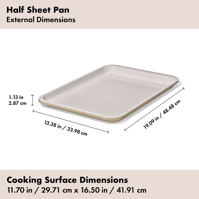 Non-Stick Pro Ceramic Coated Metal Bakeware Half Sheet Pan - Biscuit