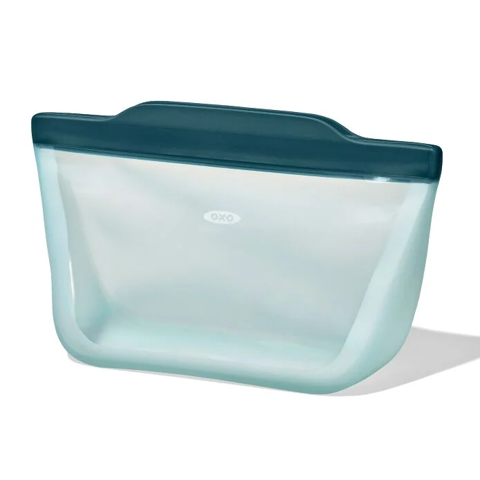 OXO Good Grips Silicone Reusable Bag - Stand-Up Quart (32 oz) - Lagoon