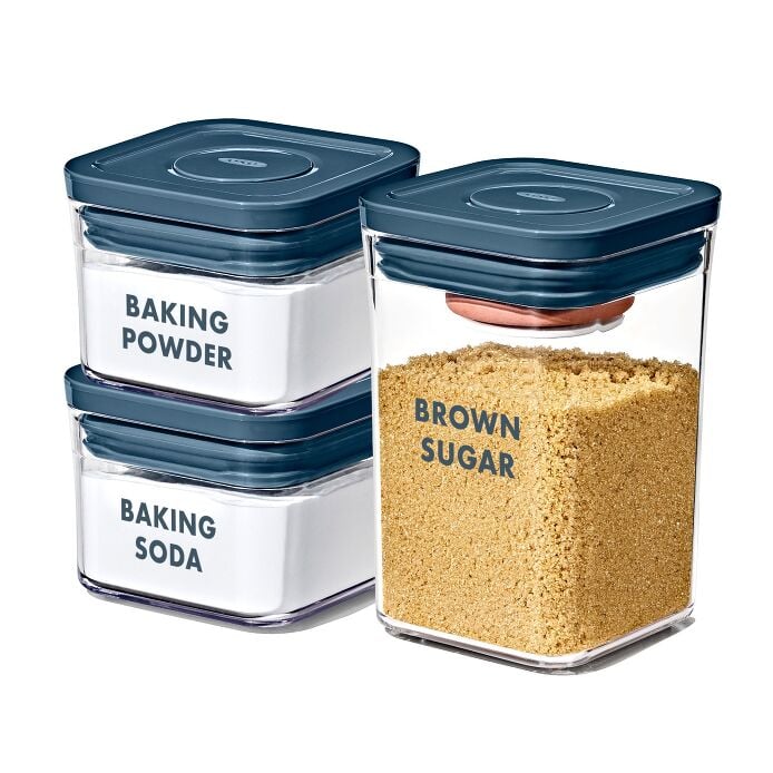 8-Piece Prelabeled Baking POP Container Set – Storm Blue
