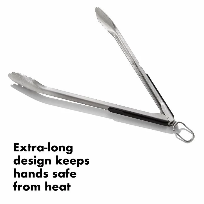 Grilling Tongs with Built-In Bottle Opener