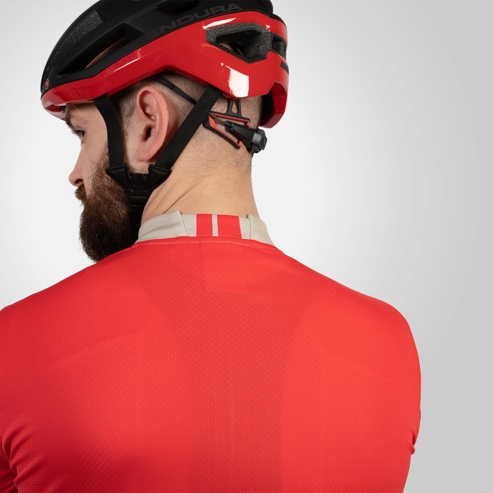 Men's FS260 Print S/S Jersey - Pomegranate - XXL