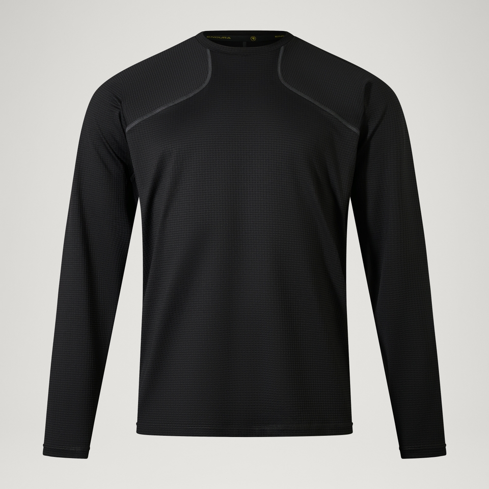 Unisex Long Sleeve Corner Shirt Black - XXS