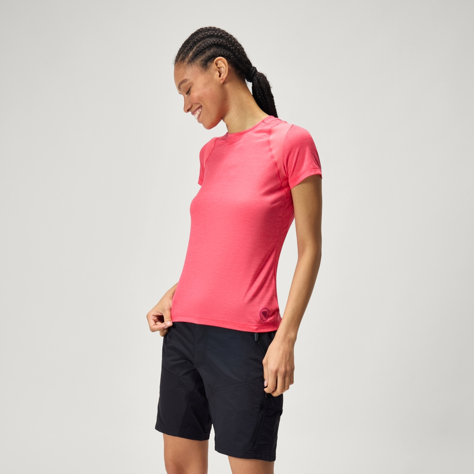 Women's SingleTrack S/S Jersey - Punch Pink - XL