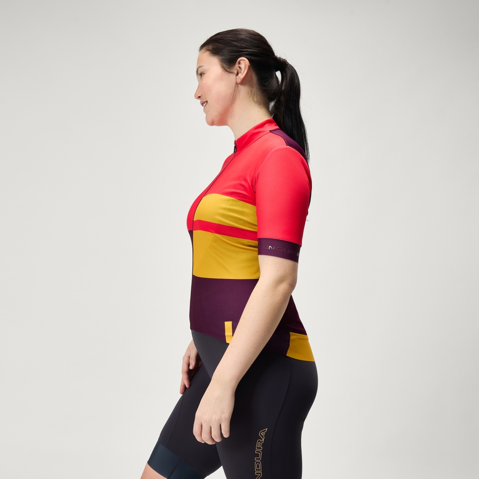 Women's FS260 Print S/S Jersey - Pomegranate - XL