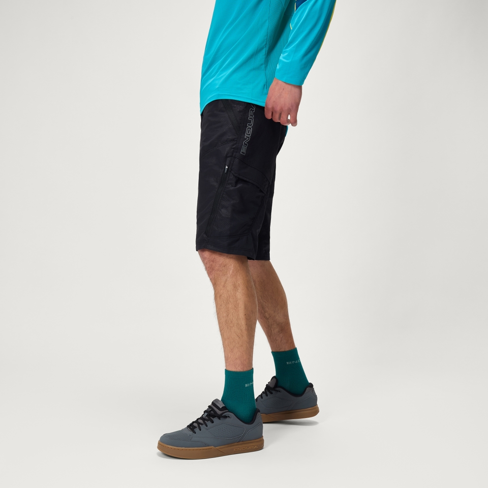 Men's Hummvee Short with Liner - Black Camo - XXL