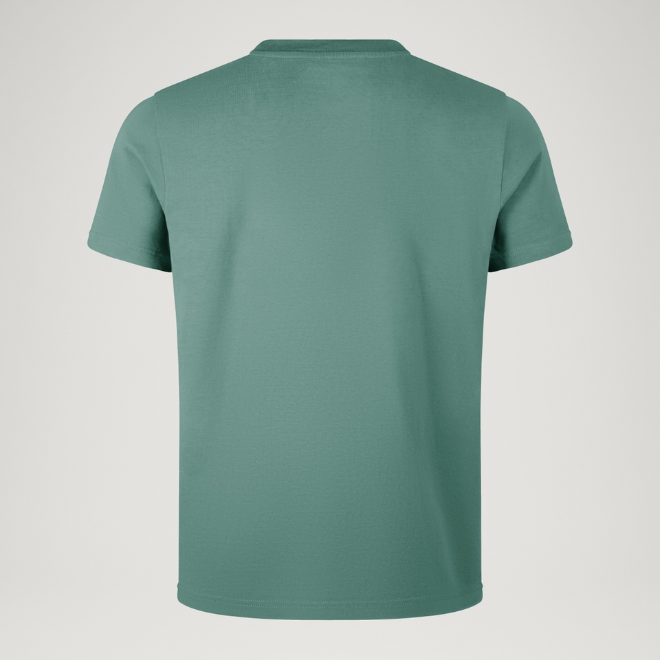 Unisex 'Linear Block' T-Shirt - Moss - L