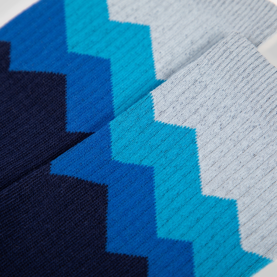 Men's Jagged Sock - Navy - S-M