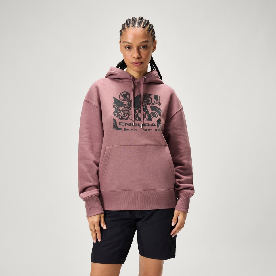 Unisex 'Gearworks' Hoodie - Dusky Mauve - XL