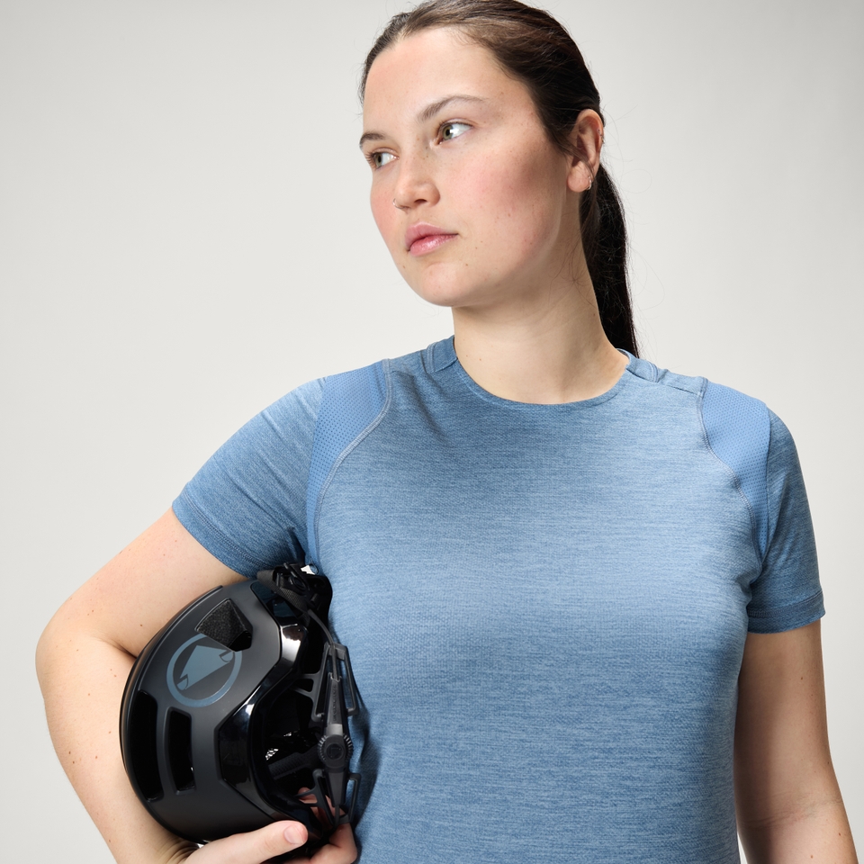 Women's SingleTrack S/S Jersey - Blue steel - XL
