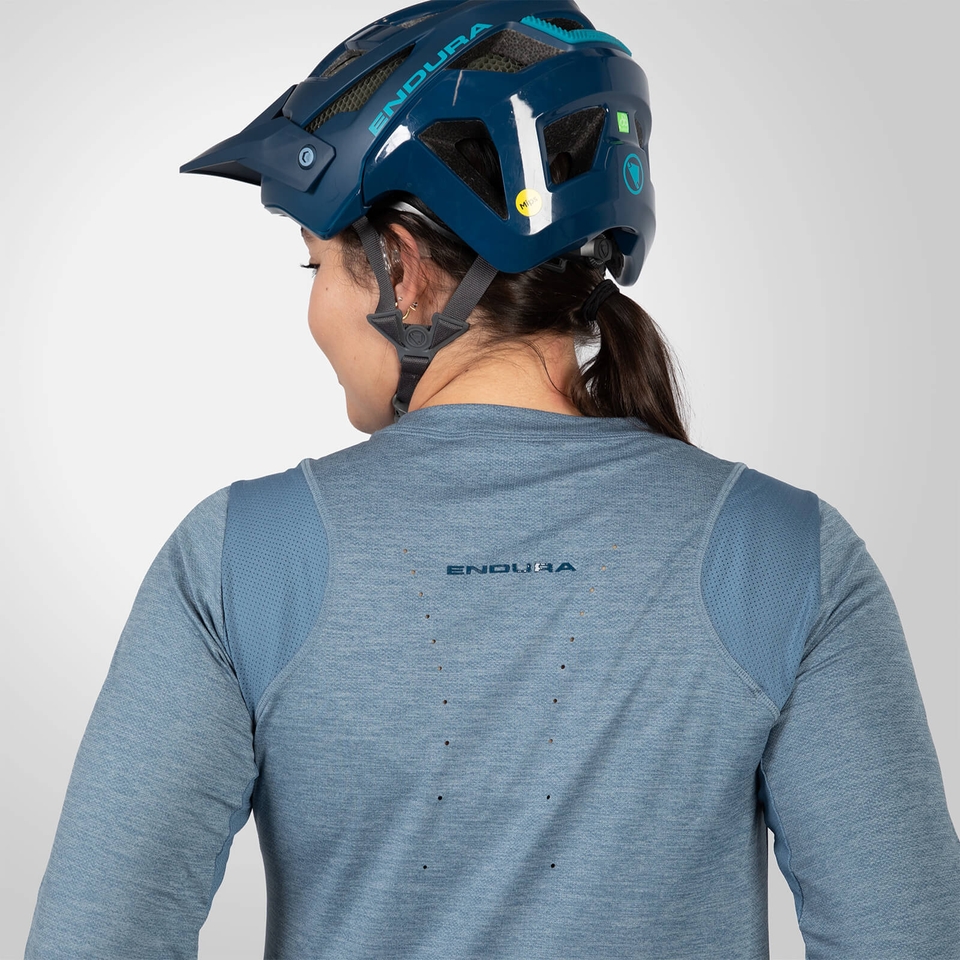 Women's SingleTrack L/S Jersey - Blue steel - XL