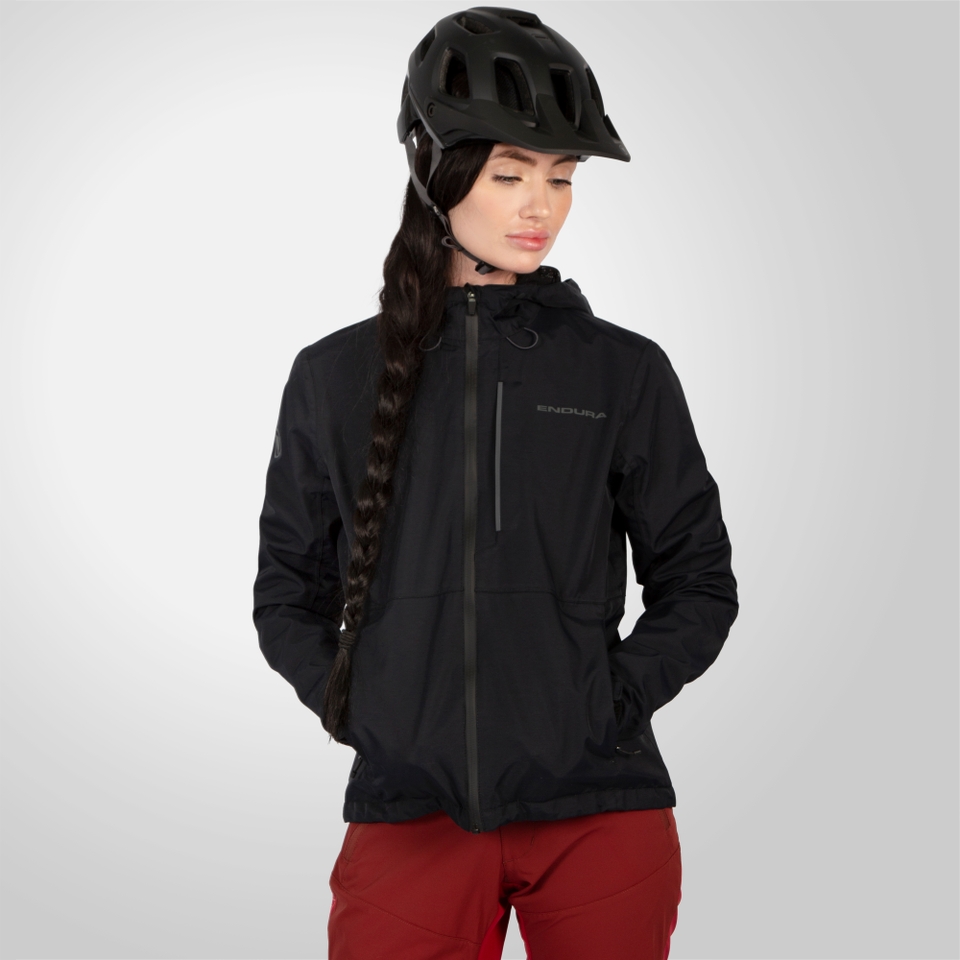 Women's Hummvee Waterproof Hooded Jacket - Black - XXL