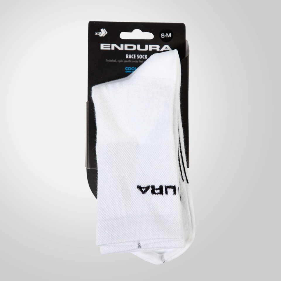 Men's Coolmax® Race Sock (Triple Pack) - White - S-M