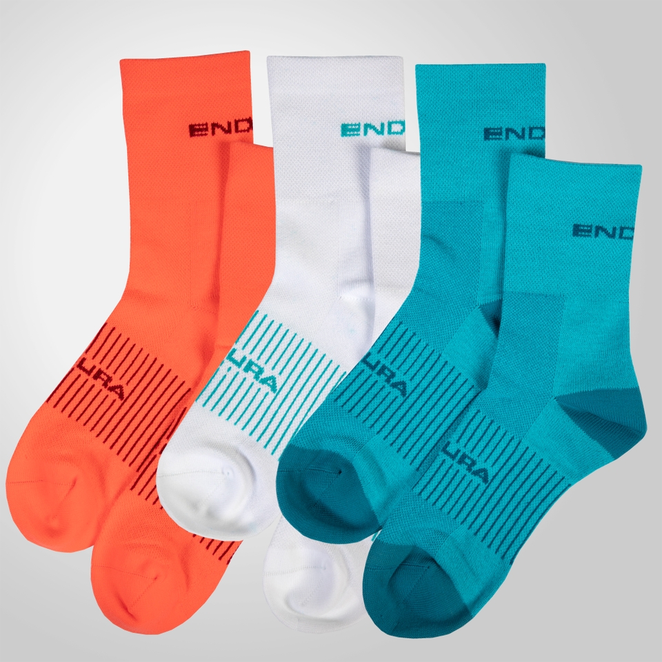 Women's Coolmax® Race Sock (Triple Pack) - Pacific Blue - One Size
