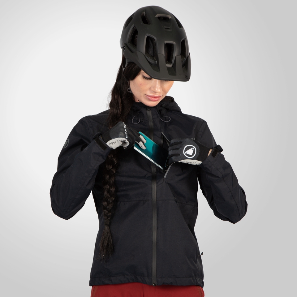 Women's Hummvee Waterproof Hooded Jacket - Black - XXL