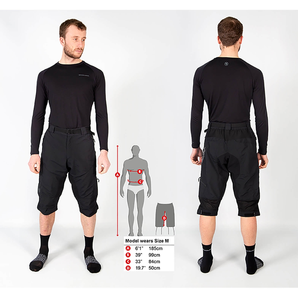 Men's Hummvee 3/4 Short II with liner - Grey Camo - XXL