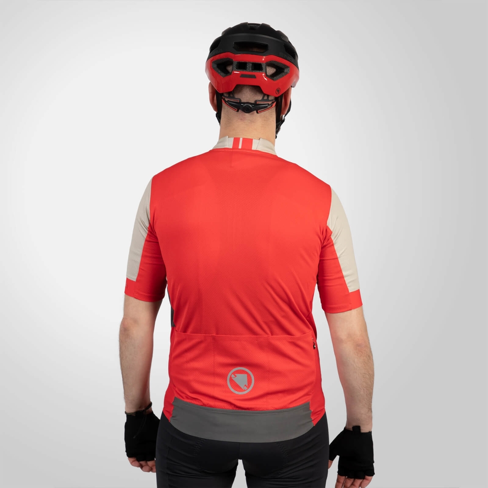 Men's FS260 Print S/S Jersey - Pomegranate - XXL