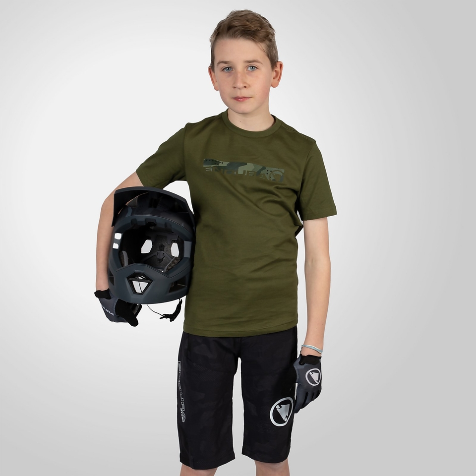 Kid's MT500JR Burner Short - Black Camo - 9-10yrs