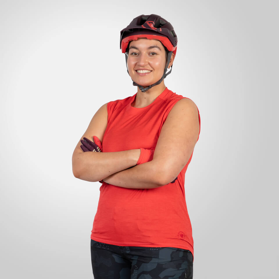 Women's SingleTrack Tank Top - Pomegranate - XXL