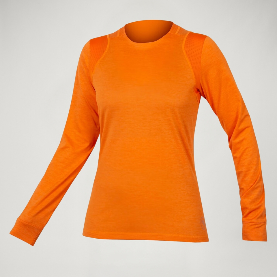 Women's SingleTrack L/S Jersey - Mango - XXL