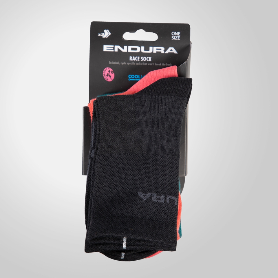 Women's Coolmax® Race Sock (Triple Pack) - Black - One Size