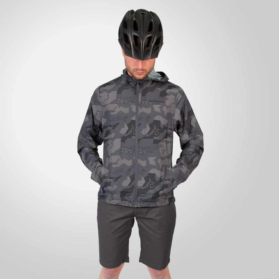 Men's Hummvee Windproof Shell Jacket - Grey Camo - XXXL